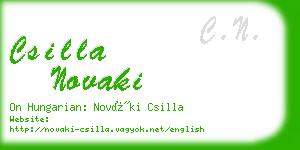 csilla novaki business card